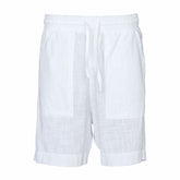 Tied Linen White Shorts