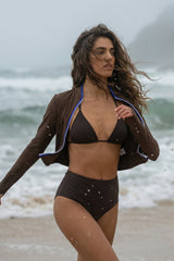 Bikini Top Triangle ― Coffee