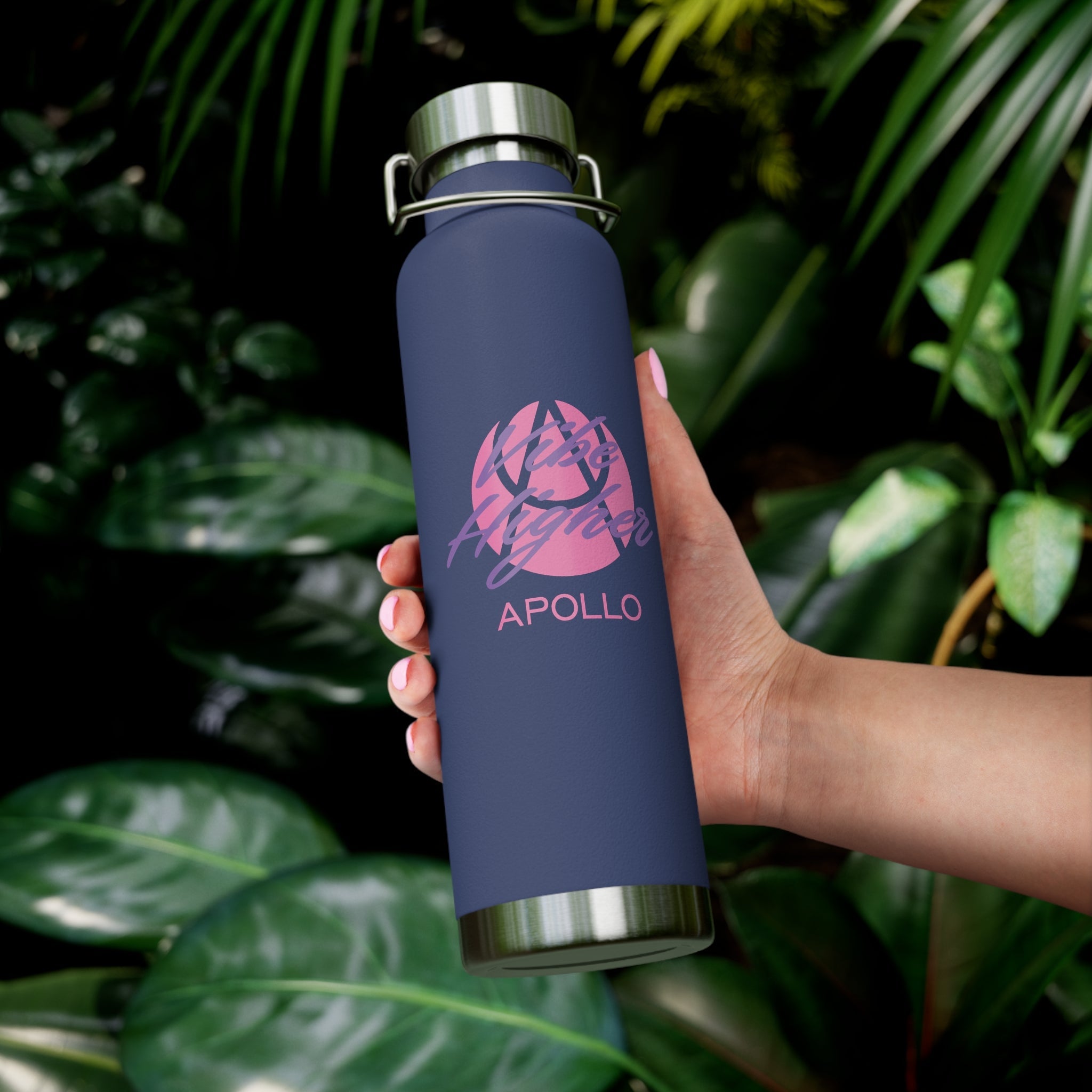 Copy of 22oz Copper Vacuum Insulated Bottle — Cheerful Mint Green Mascot Design