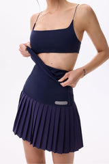 ON & OFF COURT DRESS; CONVERTIBLE STRAPLESS TENNIS DRESS & SKIRT