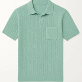 Cashmere Feel Polo Shirt | Sky Blue