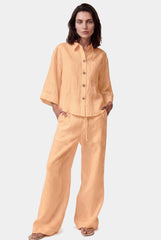 Peach Heavy Linen Shirt Perfect Days