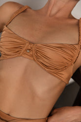 Ariel Underwire Bikini Top in Bronzed