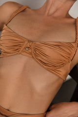 Ariel Underwire Bikini Top in Bronzed