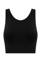 YOGAFLOW BACK WRAP CROPPED TOP DUO BLACK