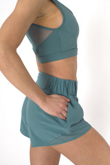 POWERFLOW HIGH-RISE RUNNING SHORTS SLATE BLUE