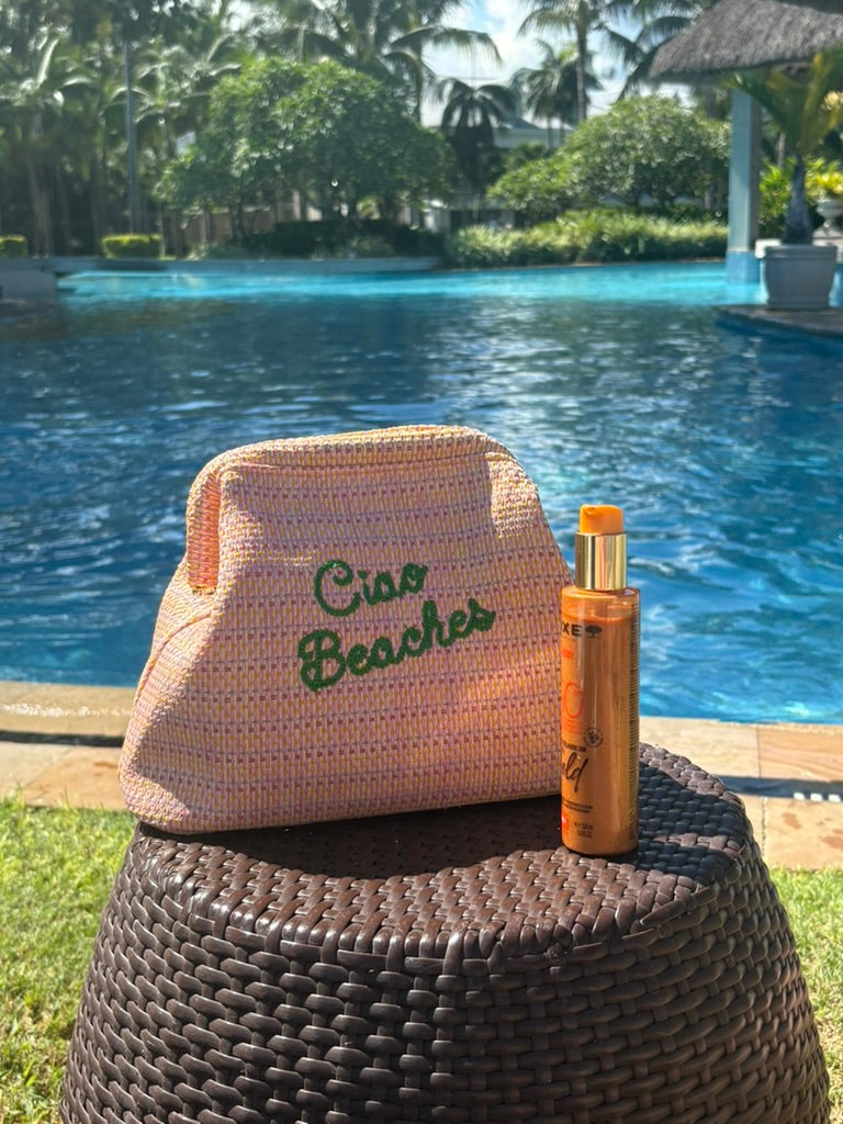 Ciao Beaches Pink Clutch