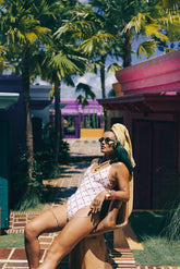 Rose Elegant High Cut Leg Swimsuit in Pink