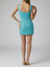 Aqua Savannah Embellished Dress