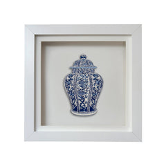 Ginger Jars Set of 4 Embroidered Artwork