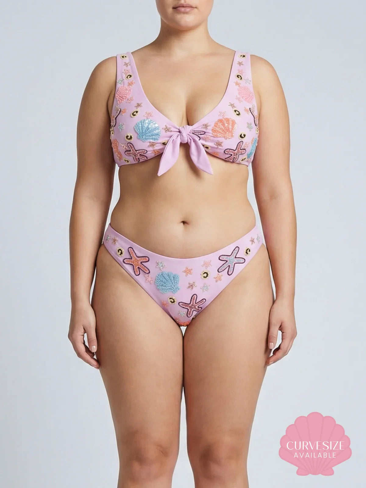 Orla Tie in the Middle Bikini Bottom Lilac