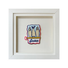 Sardines Embroidered Artwork