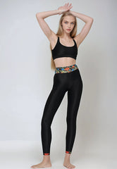 High-Waist Sculpt Leggings - Luxe Poppies