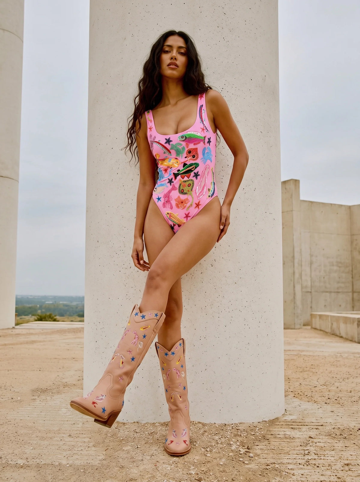 Arizona Embroidered Leather Boots