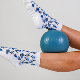 Melisoles Bluebells Blue Floral Grip Socks
