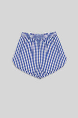 FREEDOM SHORTS - BLUE GINGHAM POPLIN