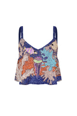 Fish Hand Beaded Top Multi Color