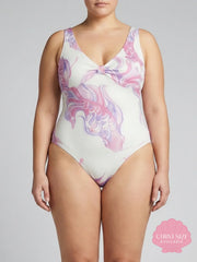 Blushed Koi White Base Swimsuit