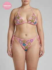 Coral Starfish Pink Bikini Bottom