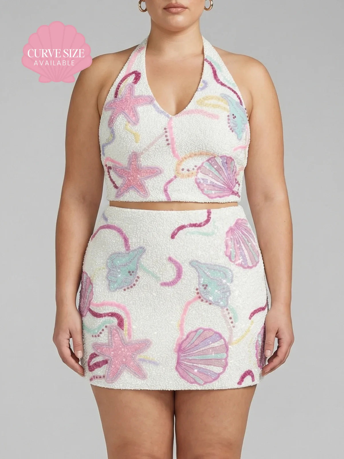 Oceanus Shell Wrap Top