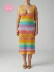 Rainbow Crochet Dress