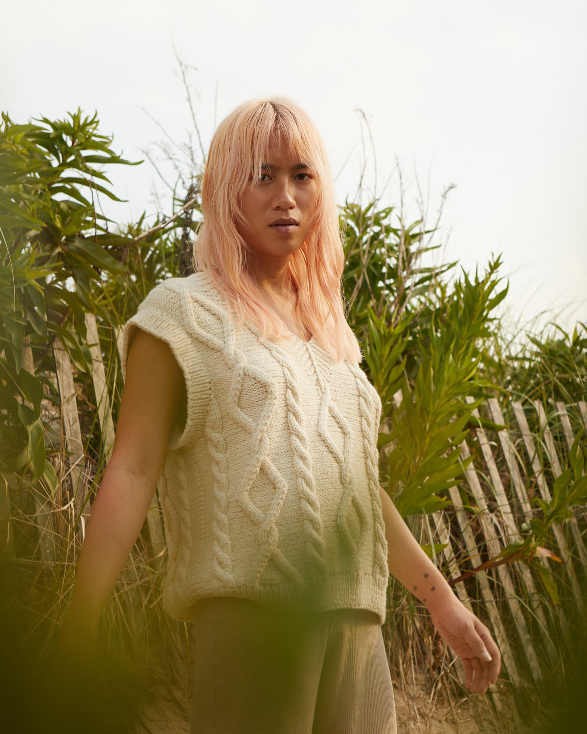 Laimė: Oat Milk Alpaca Wool & Cotton Vest