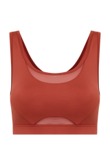 POWERFLOW MEDIUM SUPPORT SPORTS BRA BURNT ORANGE