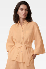 Peach Heavy Linen Shirt Perfect Days