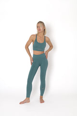 POWERFLOW LIGHT SUPPORT STRAPPY SPORTS BRA SLATE BLUE