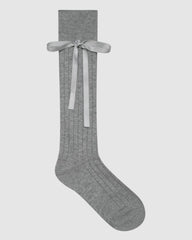 Prima Cotton With Satin Ribbon Socks