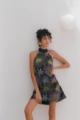 Ann Rose Black Mini Dress