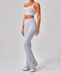 Flared Pilates Leggings and Sports Bra