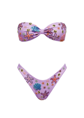 Quinn Clasp Closure Bikini Top - Lilac