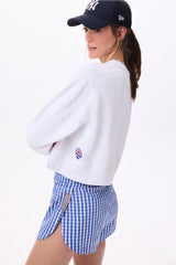 FREEDOM SHORTS - BLUE GINGHAM POPLIN