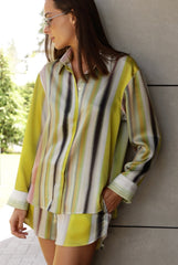 Art Stripes Silk Shirt