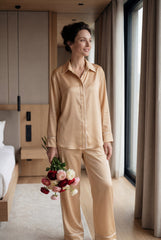 The Lady Silk Pyjamas Caramel