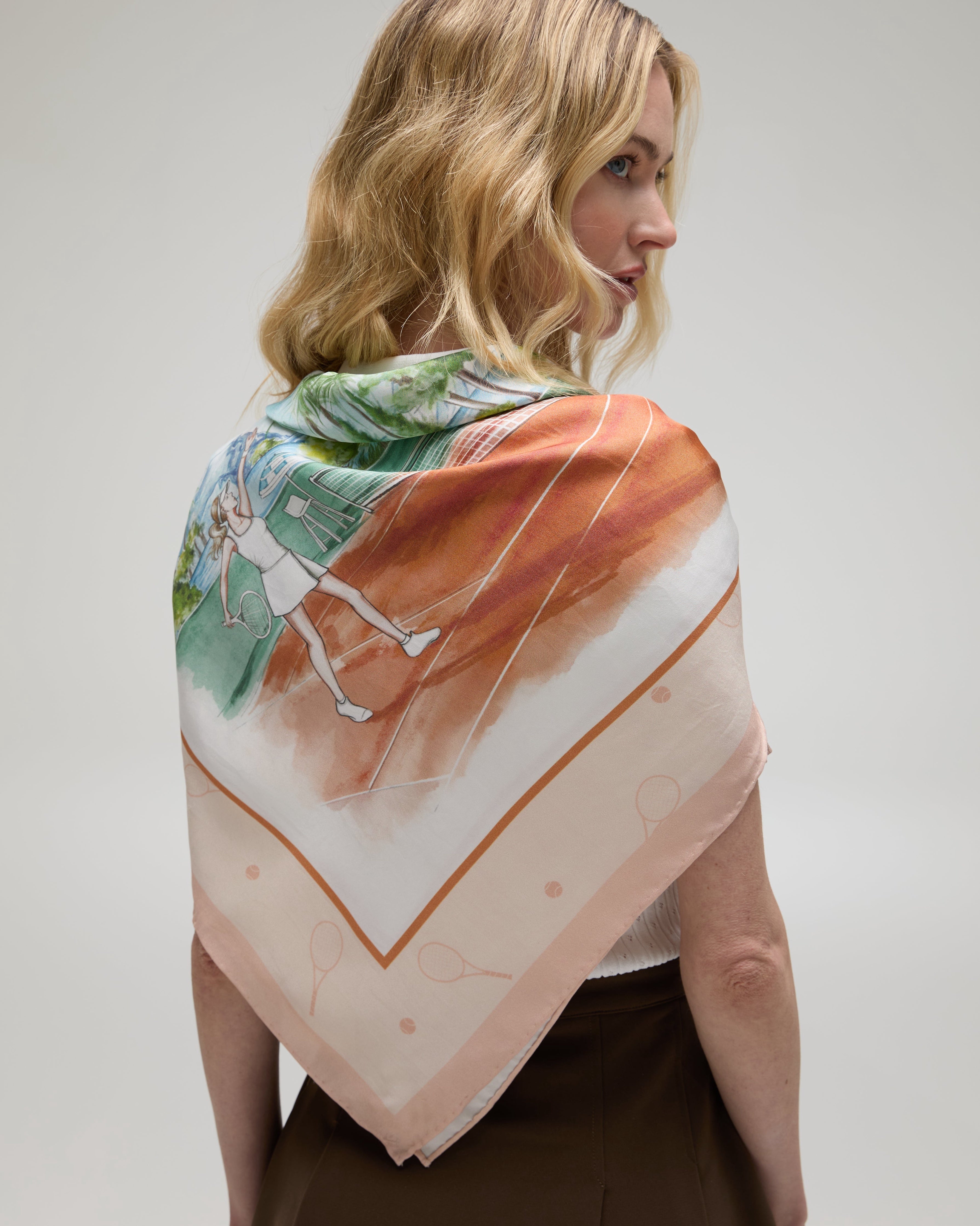 Tennis Silk Scarf 90
