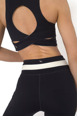 YOGAFLOW WRAP WAIST FLARE TROUSERS DUO BLACK