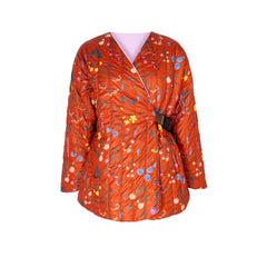 KIMONO REVERSIBLE - FLAT WHITE BROWN PUFFER