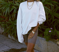 Unisex Organic Cotton Benji Sweatshirt Off-White Logo