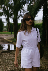 Sustainable Athleisure Terry Olive Polo