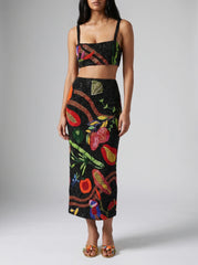 La Noche Beaded Co-Ord Skirt Black Christina Milian