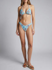 Fia Tropical Hand Embroidered Bikini Top Only