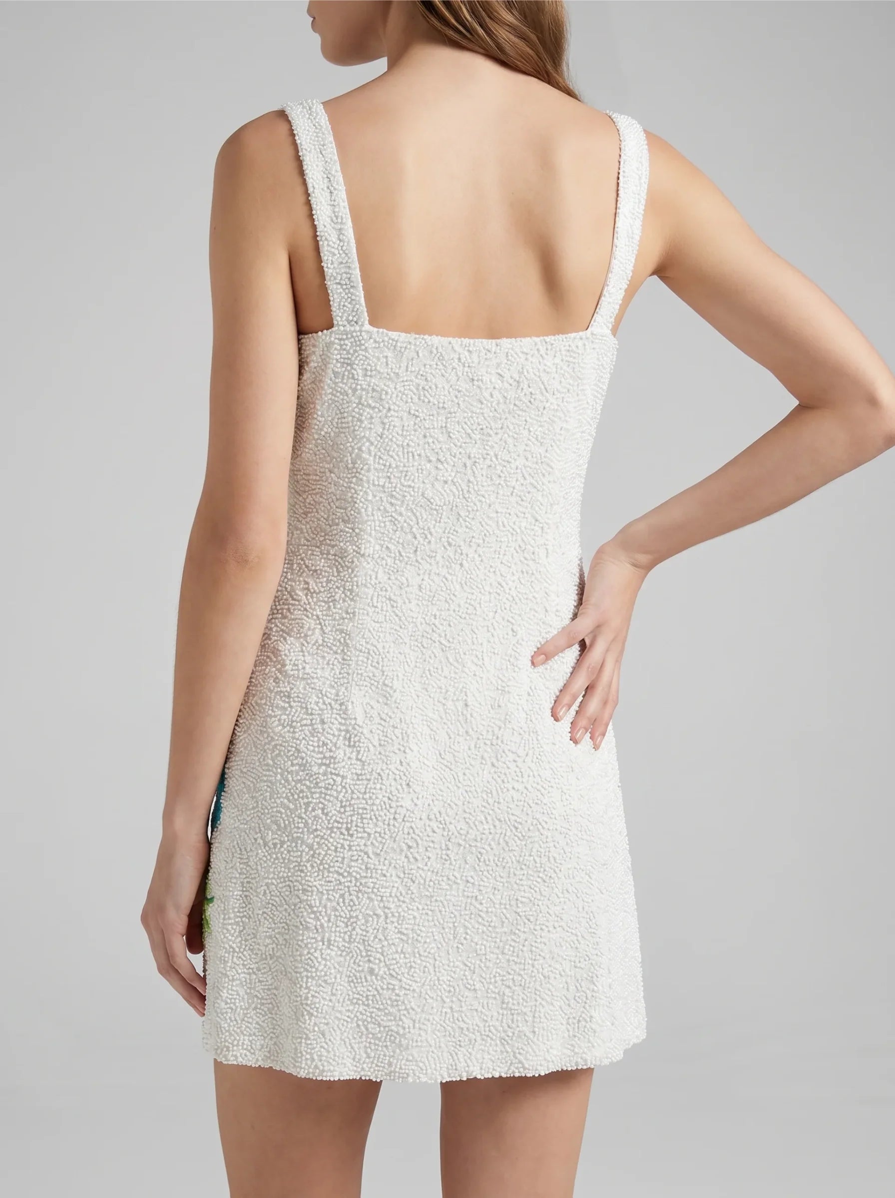 Sofia Tropical White Mini Dress