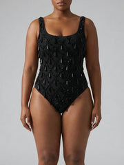Calliope Crystal One Piece Swimsuit Black
