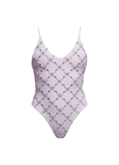 Rose Elegant High Cut Leg Swimsuit in Pink