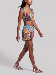 Sekushi Coastal Blue Coral Co-Ord Skirt