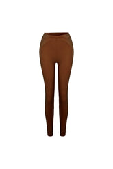 Legging With Stitch Detail - Brown