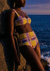 Candy-Stripe Bikini Top