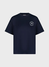 Short Sleeve T-Shirt - Navy Blue/Ivory